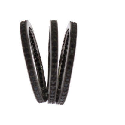 Nialaya Black CZ 925 Sterling Silver Womens Nialaya