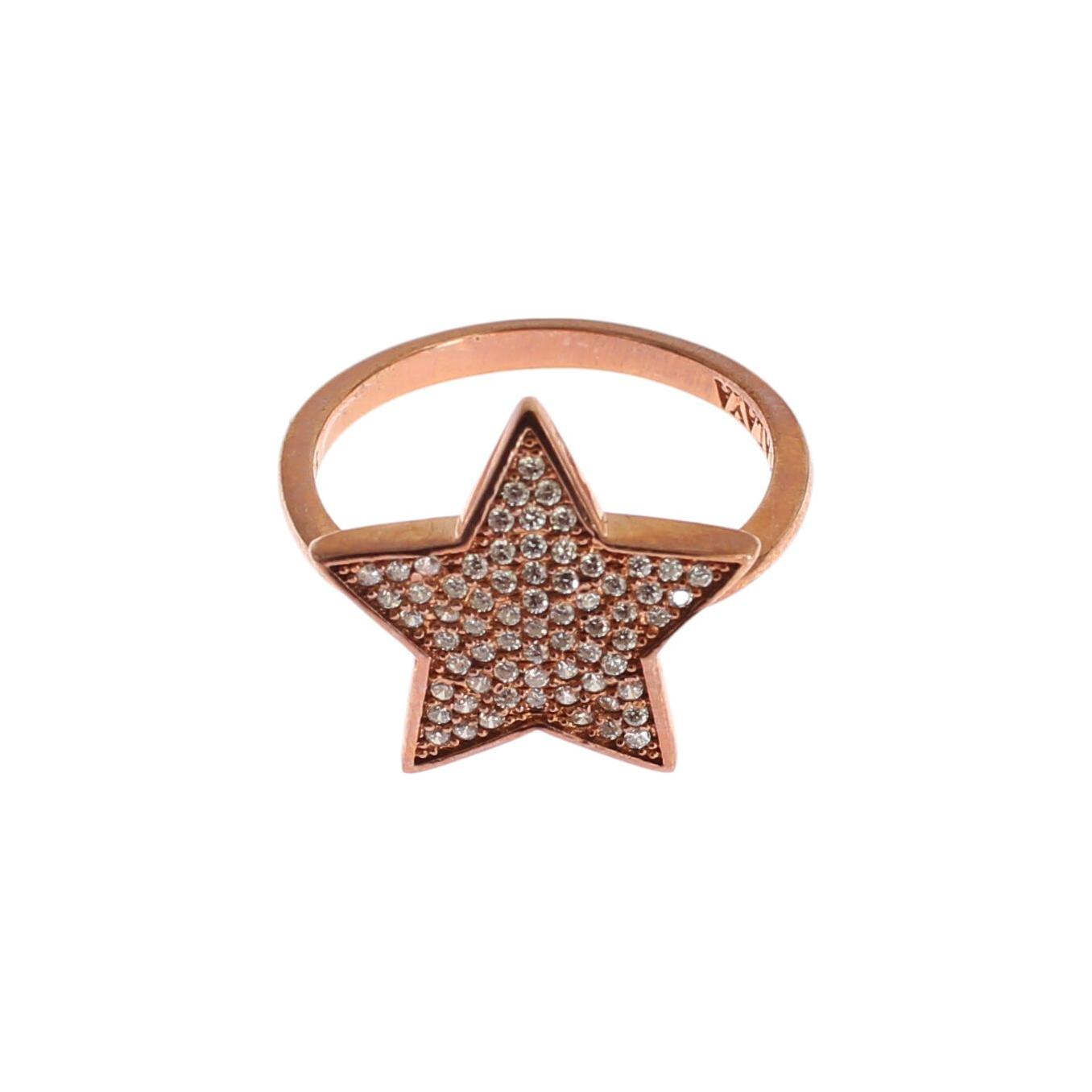 Nialaya Womens Clear CZ Star 925 Silver Ring Nialaya
