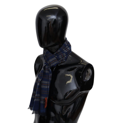 Missoni Multicolor Wool Striped Unisex Neck Wrap Shawl