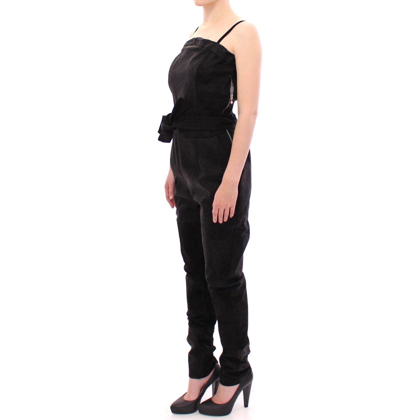 La Maison du Couturier Black Leather Jumpsuit La Maison du Couturier