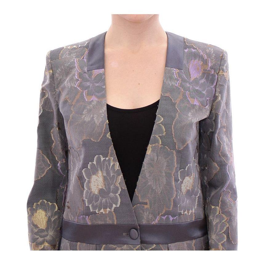 Roberto Fragata Multicolor Silk Floral Cotton Blazer Roberto Fragata
