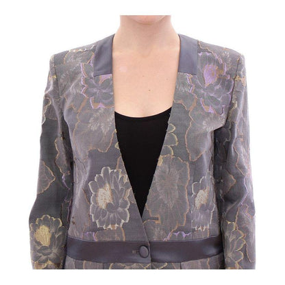Roberto Fragata Multicolor Silk Floral Cotton Blazer Roberto Fragata