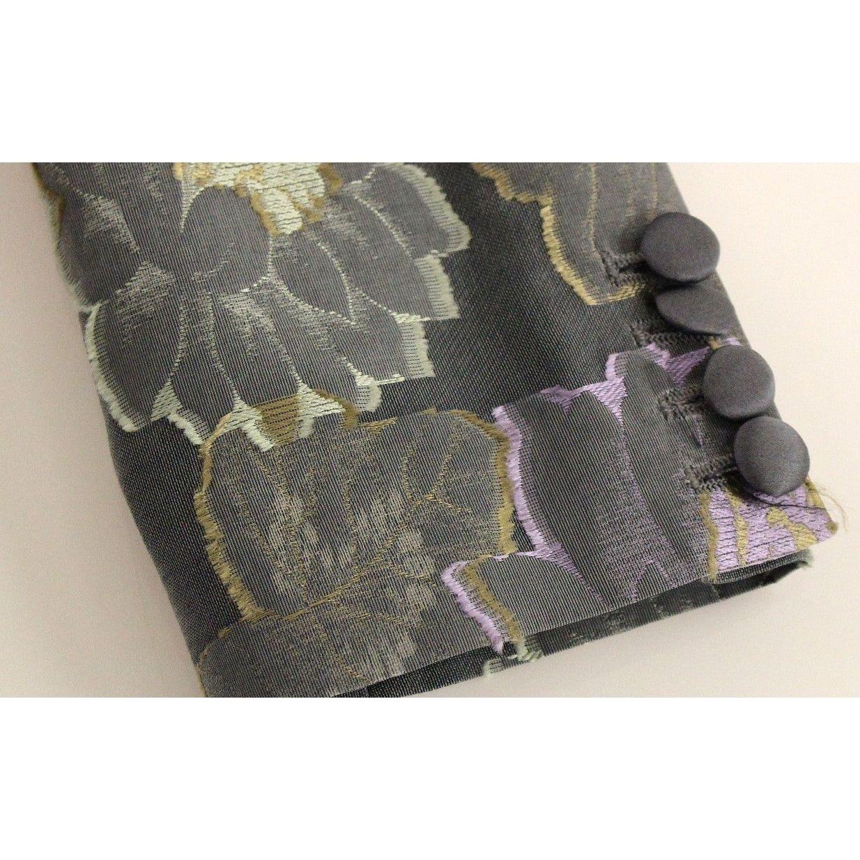 Roberto Fragata Multicolor Silk Floral Cotton Blazer Roberto Fragata