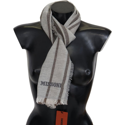 Missoni Multicolor Striped Wool Unisex Neck Wrap Scarf 1728,67345645728,Accessories,Material: 100% Wool,Men,Men - Accessories,Missoni,Multicolor,New with tags,Scarves - Accessories,Scarves - Men - Accessories,Scarves - Scarves - Accessories