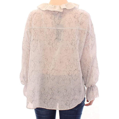 Vika Gazinskaya Blue Cotton Blouse Tunic Vika Gazinskaya