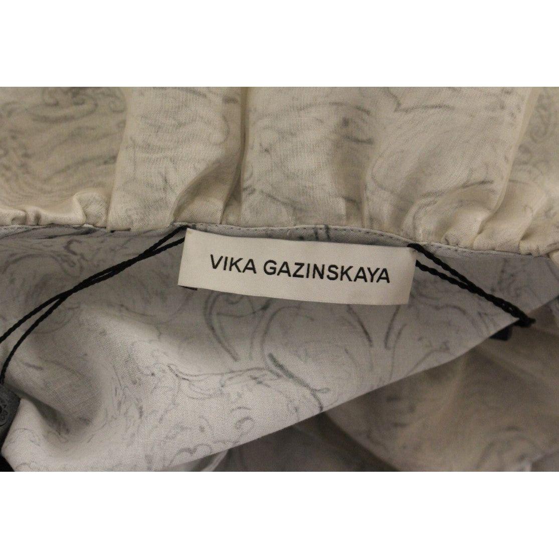 Vika Gazinskaya Blue Cotton Blouse Tunic Vika Gazinskaya