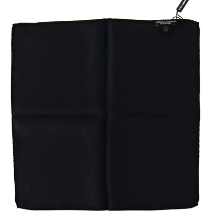 Dolce & Gabbana Black Square Handkerchief 100% Silk Scarf 1728,67345645728,Accessories,Black,Dolce & Gabbana,Handkerchief - Men - Accessories,Material: 100% Silk,Men,Men - Accessories,New with tags,Scarves - Accessories,Scarves - Scarves - Accessories