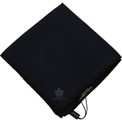 Dolce & Gabbana Black Square Handkerchief 100% Silk Scarf 1728,67345645728,Accessories,Black,Dolce & Gabbana,Handkerchief - Men - Accessories,Material: 100% Silk,Men,Men - Accessories,New with tags,Scarves - Accessories,Scarves - Scarves - Accessories