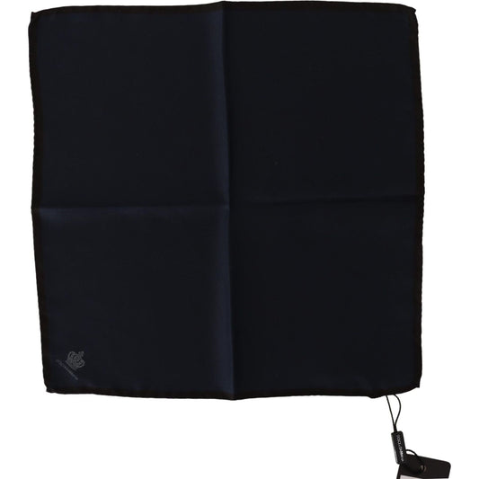Dolce & Gabbana Black Square Handkerchief 100% Silk Scarf Dolce & Gabbana