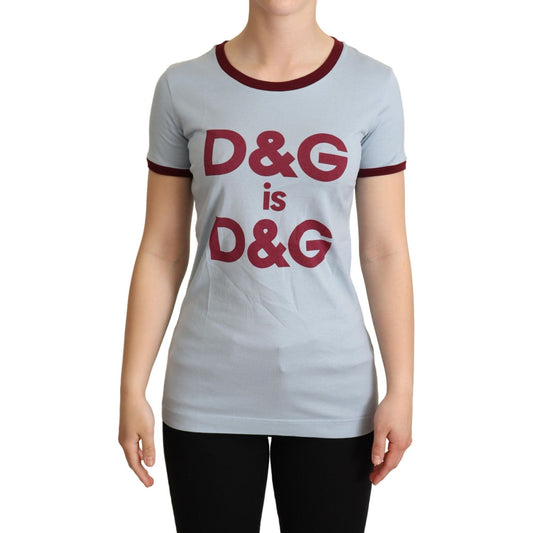 Dolce & Gabbana Blue Crewneck D&G Top T-shirt TSH6311-36
