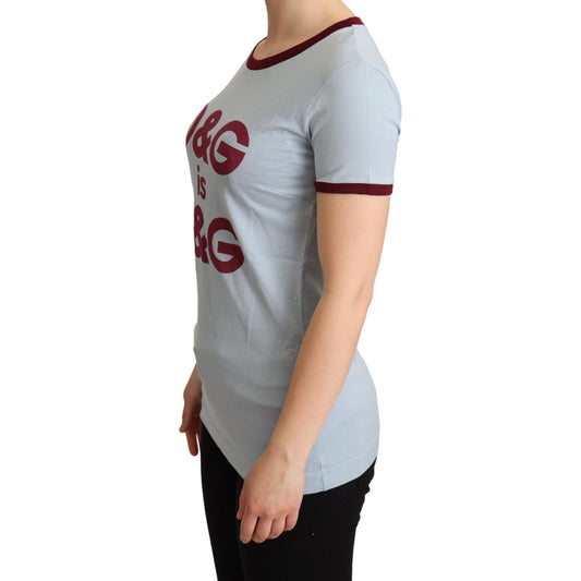 Dolce & Gabbana Blue Crewneck D&G Top T-shirt TSH6311-36