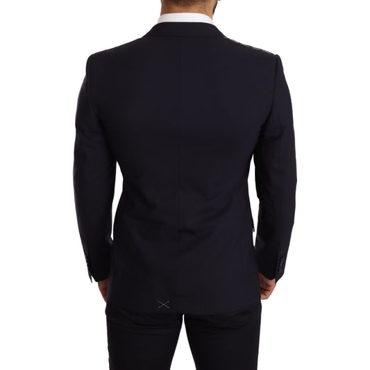 Dolce & Gabbana Navy Blue Wool Slim Fit MARTINI Blazer JKT2845 -48