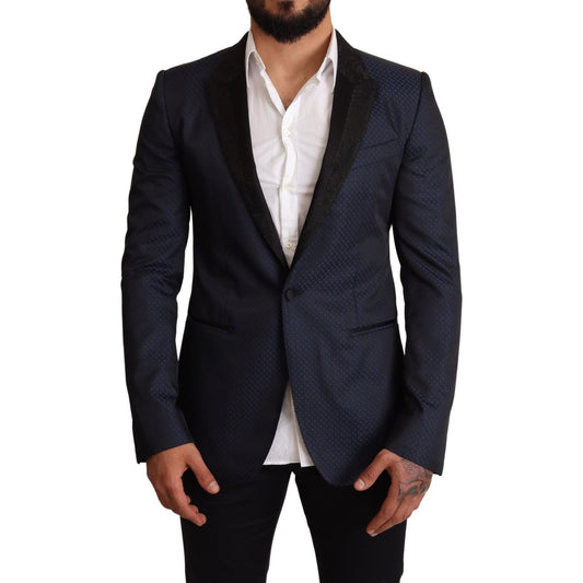 Dolce & Gabbana Blue Wool Slim Fit MARTINI Blazer Jacket JKT2864-48