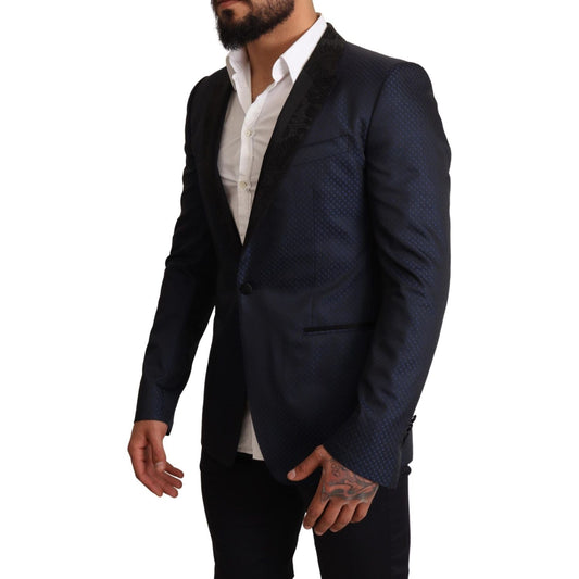 Dolce & Gabbana Blue Wool Slim Fit MARTINI Blazer Jacket JKT2864-48