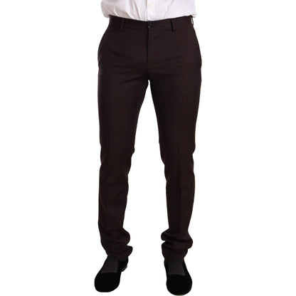 Dolce & Gabbana Bordeaux Wool MARTINI Slim Fit Suit