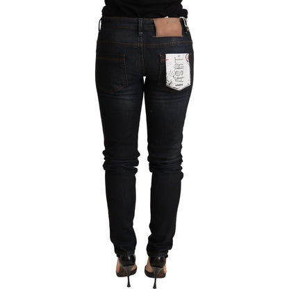 Acht Blue Washed Low Waist Skinny Denim Trouser Acht