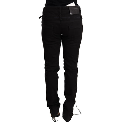 Acht Black Low Waist Skinny Denim Jeans Trouser Acht
