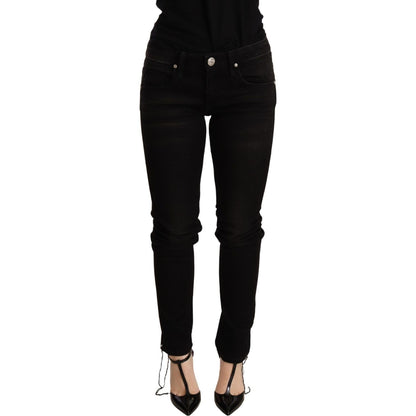 Acht Black Low Waist Skinny Denim Trouser Acht
