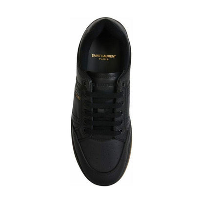 Saint Laurent Black Calf Leather Low Top Sneakers 1728,67466920096,Black,EU41/US8,Low Tops - Sneakers - Shoes,Men,Men - Shoes,New with tags,Saint Laurent,Shoes,Sneakers - Men - Shoes,Sneakers - Shoes