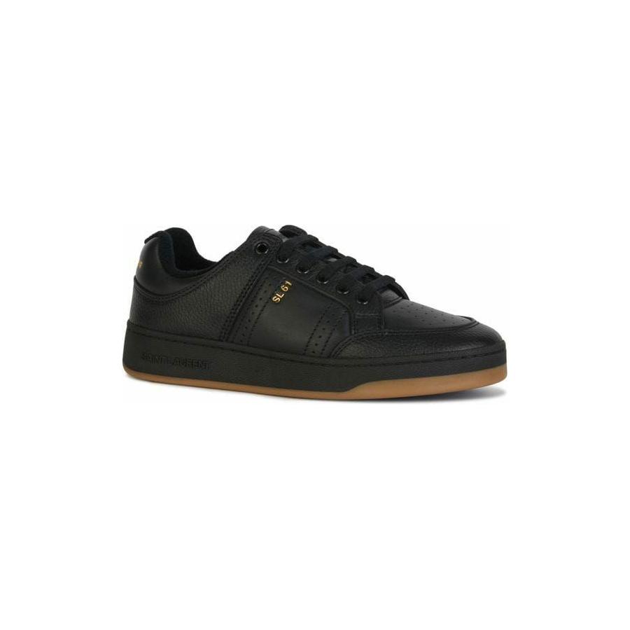 Saint Laurent Black Calf Leather Low Top Sneakers 1728,67466920096,Black,EU41/US8,Low Tops - Sneakers - Shoes,Men,Men - Shoes,New with tags,Saint Laurent,Shoes,Sneakers - Men - Shoes,Sneakers - Shoes