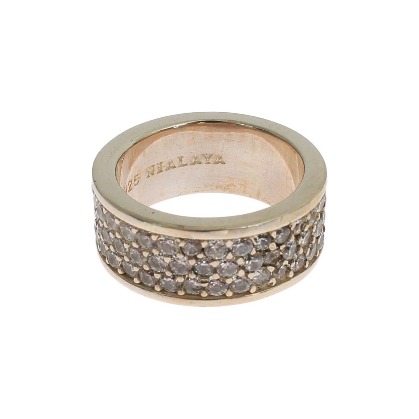 Nialaya Silver Womens CZ 925 Sterling Ring 1728,67345645728,Accessories,Category - Jewellery,clear CZ Crystals,EU50 | US5,EU54 | US7,Jewellery - Accessories,Jewelry,Material: 925 Sterling Silver,Men,New with tags,Nialaya,Rings - Jewellery - Accessories,Ri