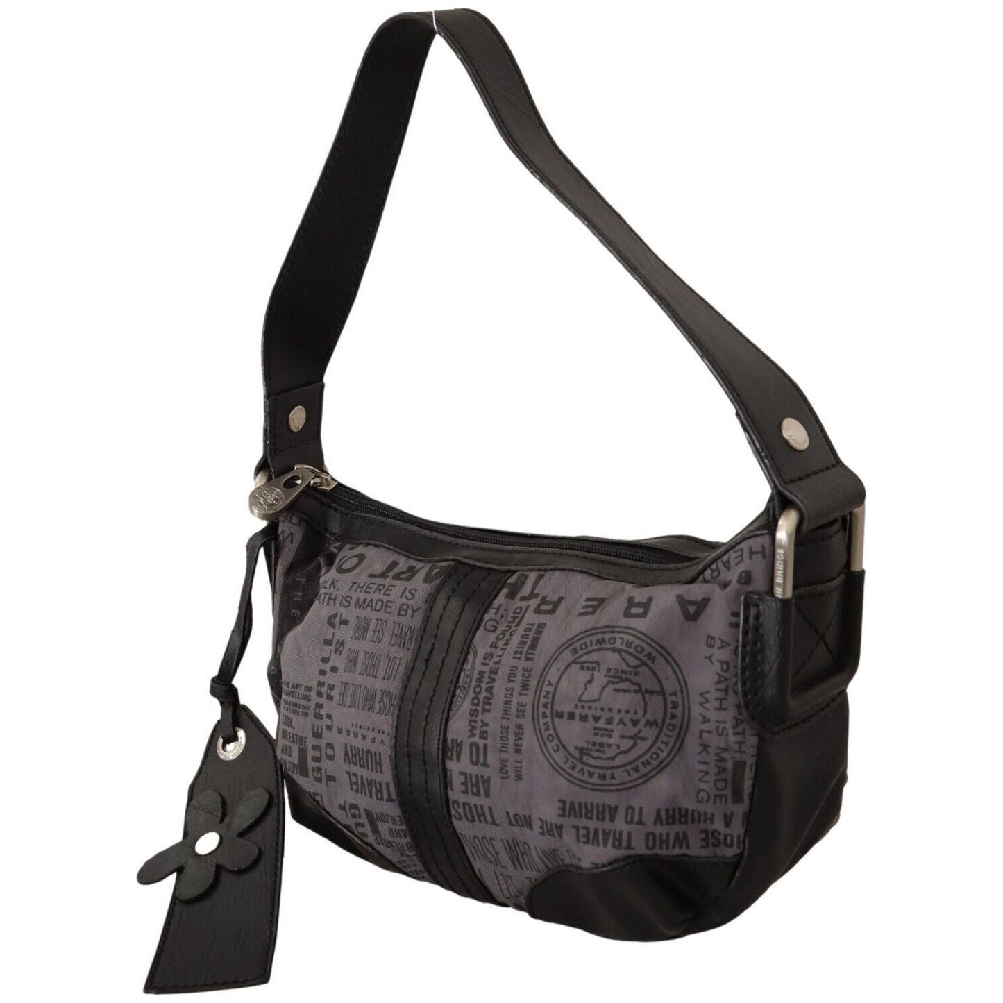 WAYFARER Gray Printed Handbag Shoulder Purse Fabric Bag WAYFARER
