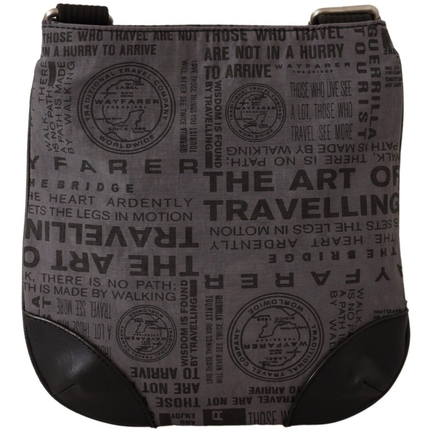 WAYFARER Gray Printed Logo Shoulder Crossbody Purse Bag WAYFARER