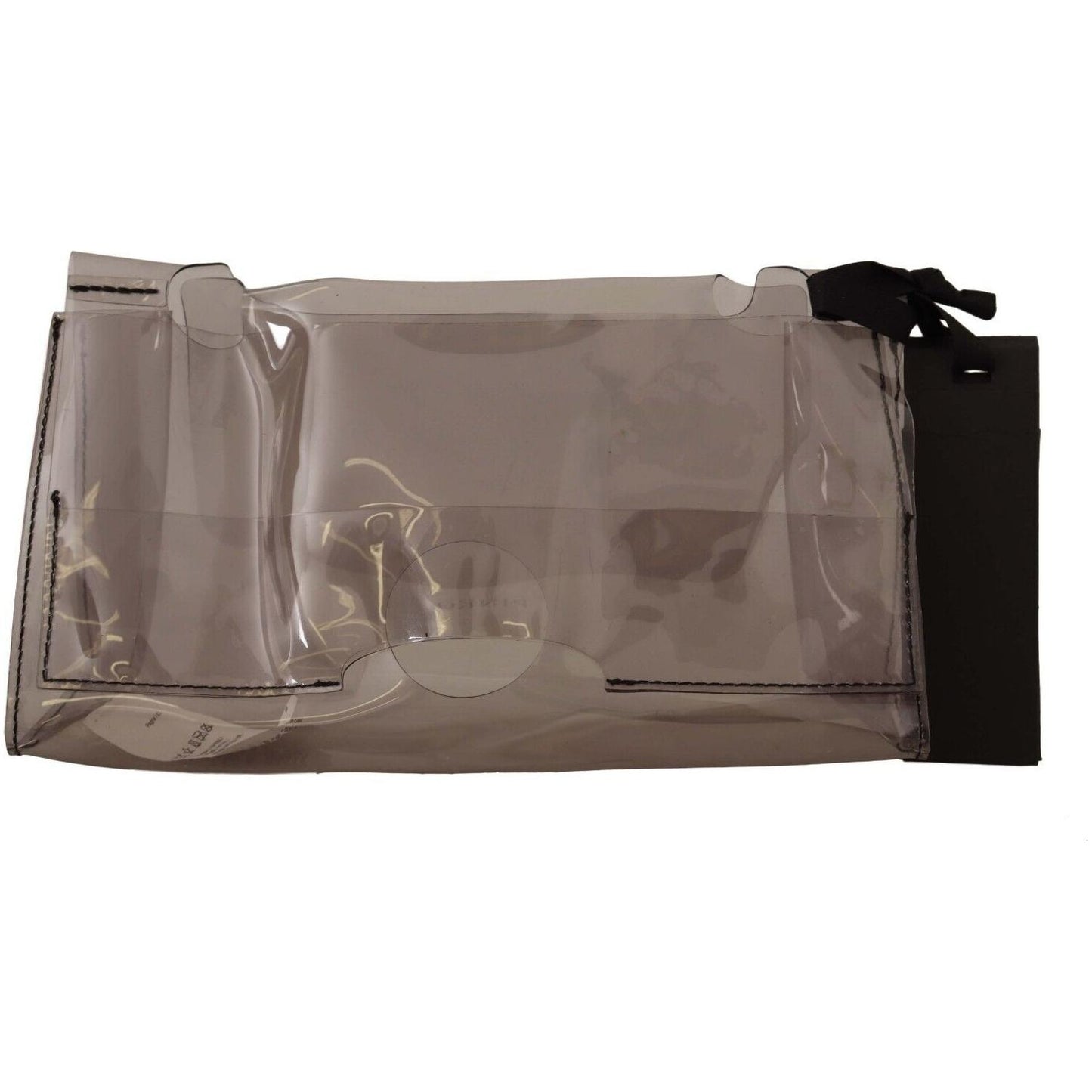 PINKO Black Clear Plastic Transparent Pouch Purse Clutch Bag Clutch Bag
