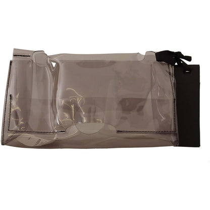 PINKO Black Clear Plastic Transparent Pouch Purse Clutch Bag Clutch Bag