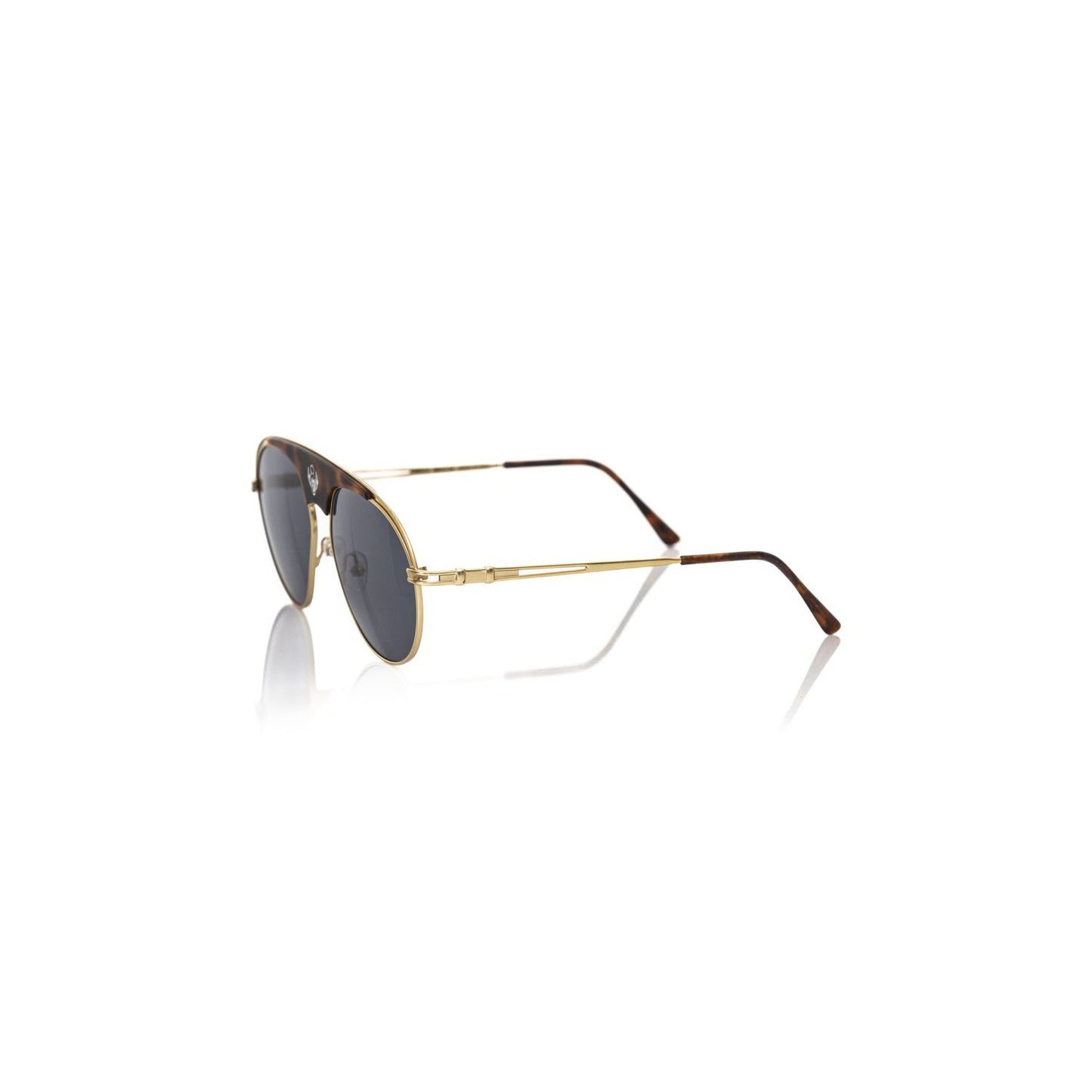Frankie Morello Brown Metallic Fibre Men Sunglass