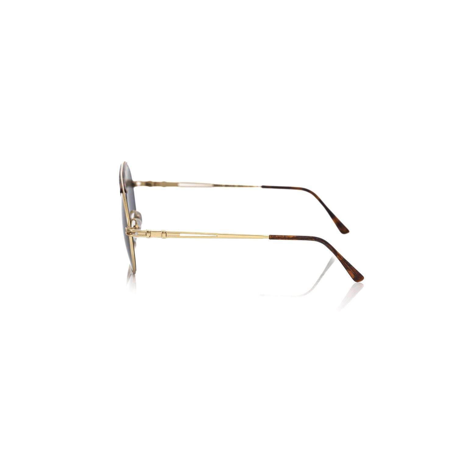 Frankie Morello Brown Metallic Fibre Men Sunglass