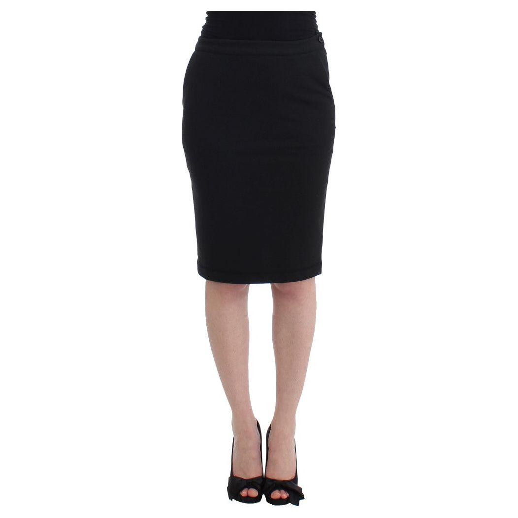 GF Ferre Black Straight Pencil Skirt GF Ferre