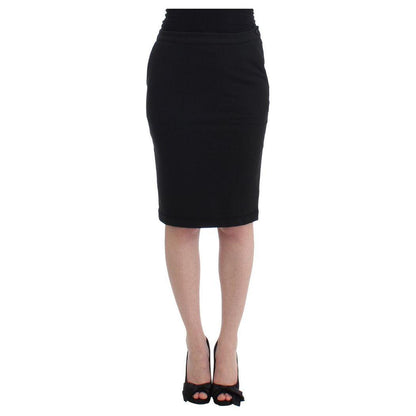 GF Ferre Black Straight Pencil Skirt GF Ferre