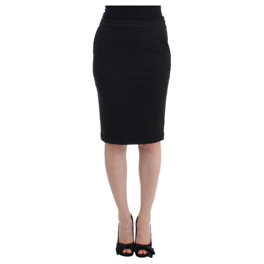 GF Ferre Black Straight Pencil Skirt GF Ferre