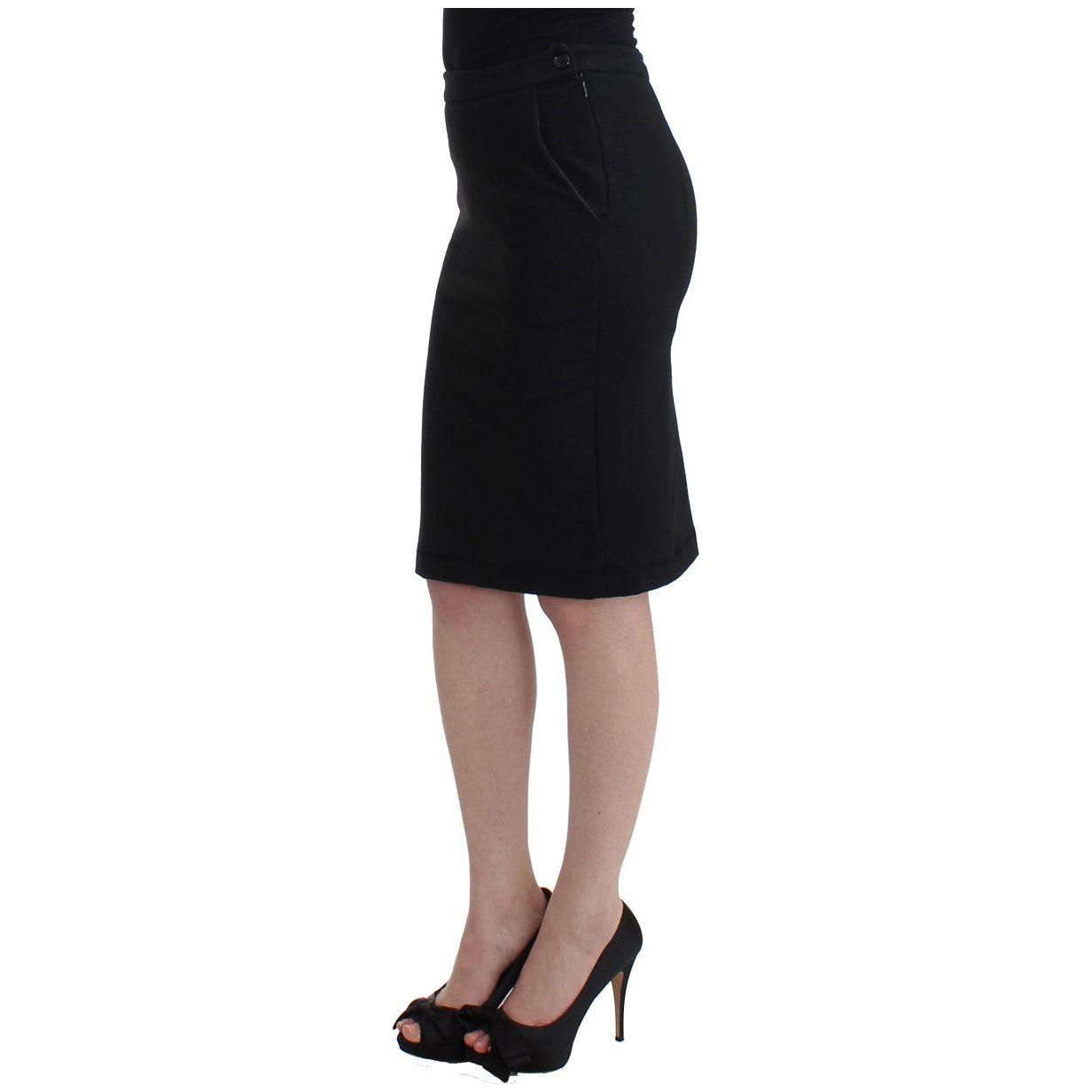GF Ferre Black Straight Pencil Skirt GF Ferre