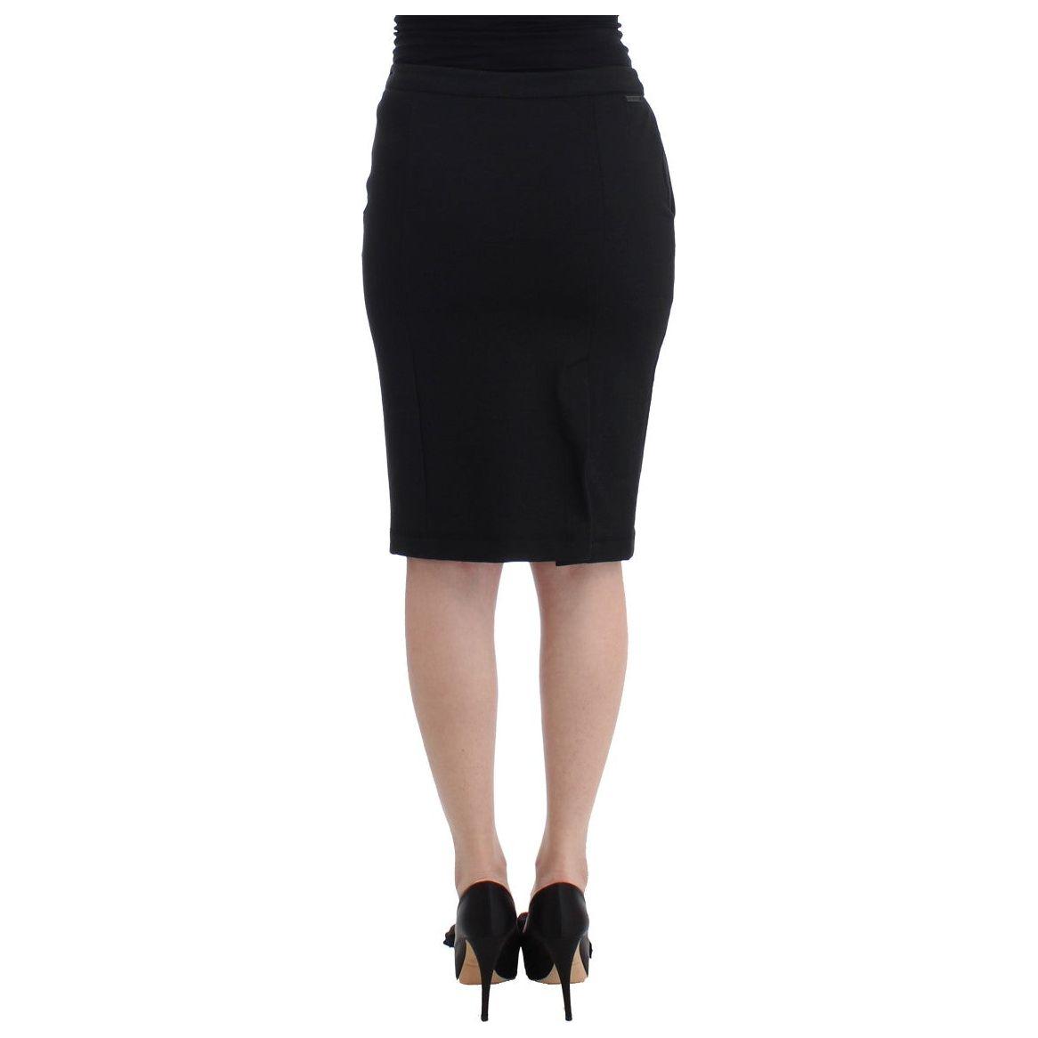 GF Ferre Black Straight Pencil Skirt GF Ferre