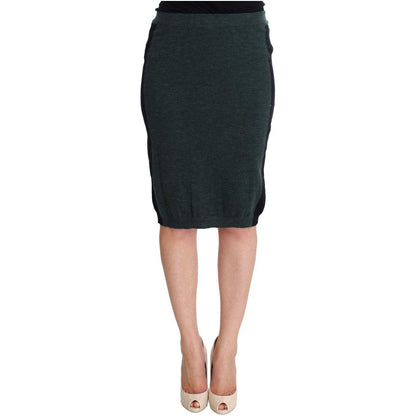 MILA SCHÖN Green Wool Blend Pencil Skirt MILA SCHÖN