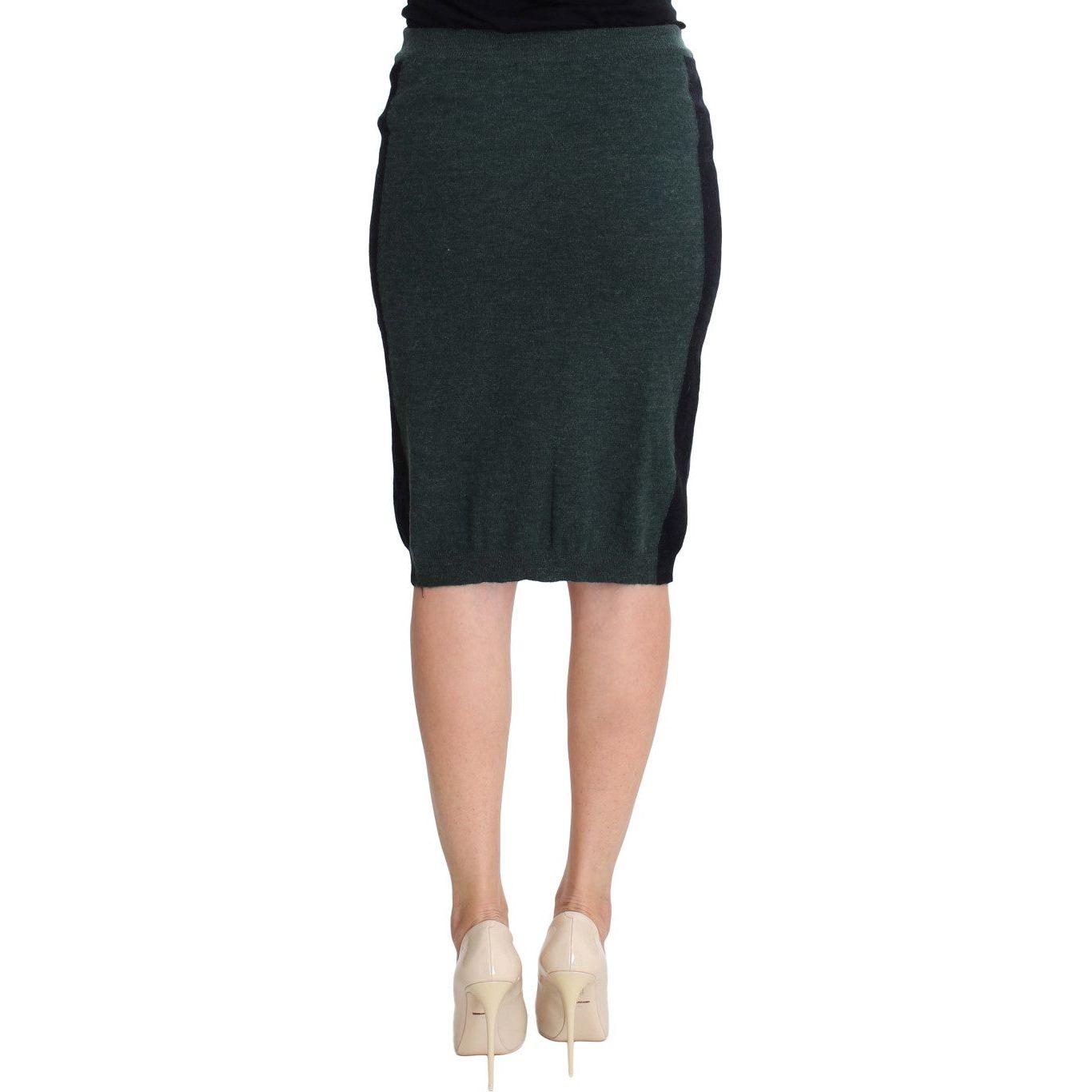 MILA SCHÖN Green Wool Blend Pencil Skirt MILA SCHÖN