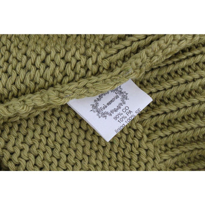 PINK MEMORIES Green Cotton Blend Knitted Sleeveless Sweater PINK MEMORIES