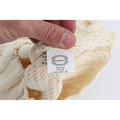 PINK MEMORIES Beige Cotton Blend Knitted Sleeveless Sweater PINK MEMORIES