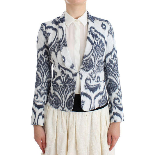 Christian Pellizzari Blue White Blazer Suit Jacket SIG12499-1
