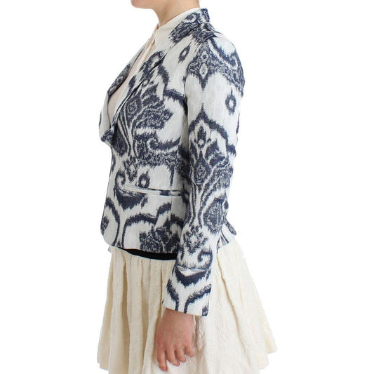 Christian Pellizzari Blue White Blazer Suit Jacket SIG12499-1