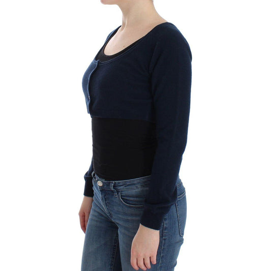 Ermanno Scervino Blue Cashmere Cardigan Sweater SIG12570-1