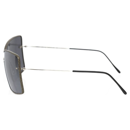 Frankie Morello Black Metallic Fiber Women Sunglasses Frankie Morello