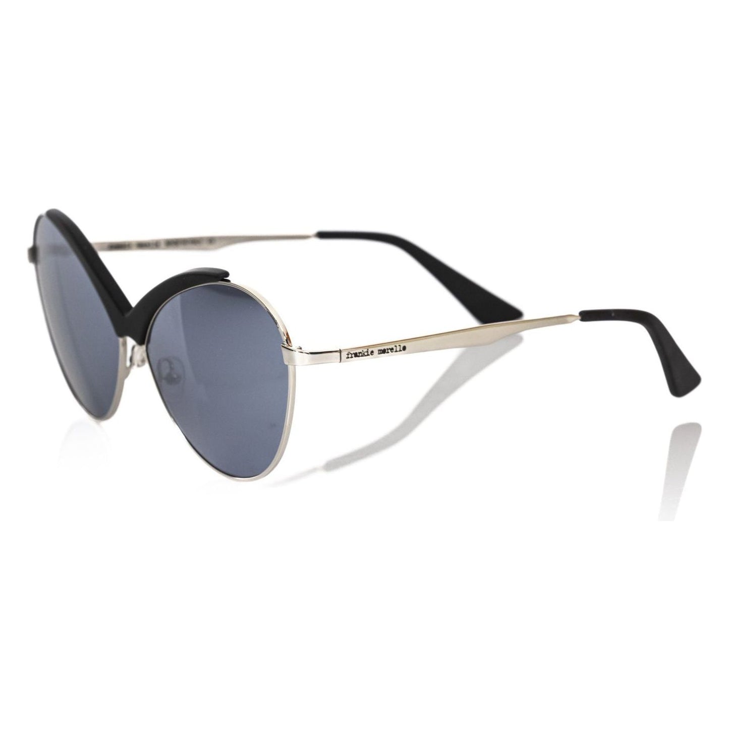 Frankie Morello Black Metallic Women Sunglasses Frankie Morello
