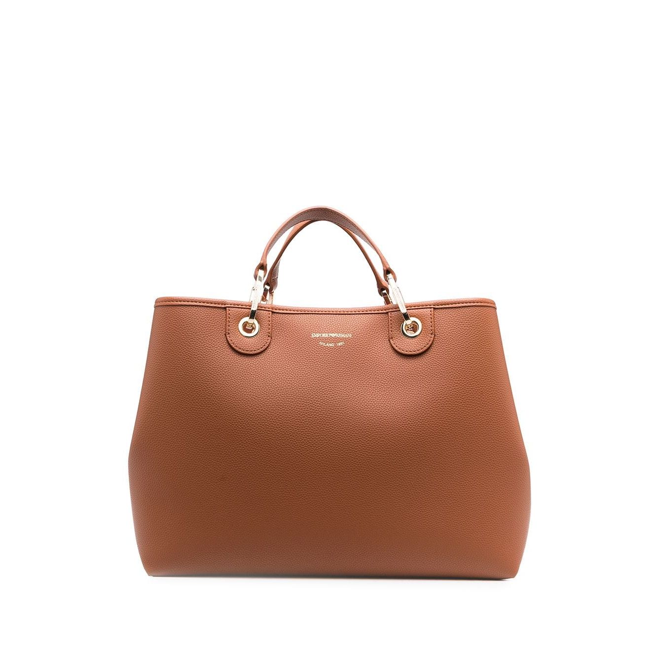 Front view with bag zipped and handles upright.