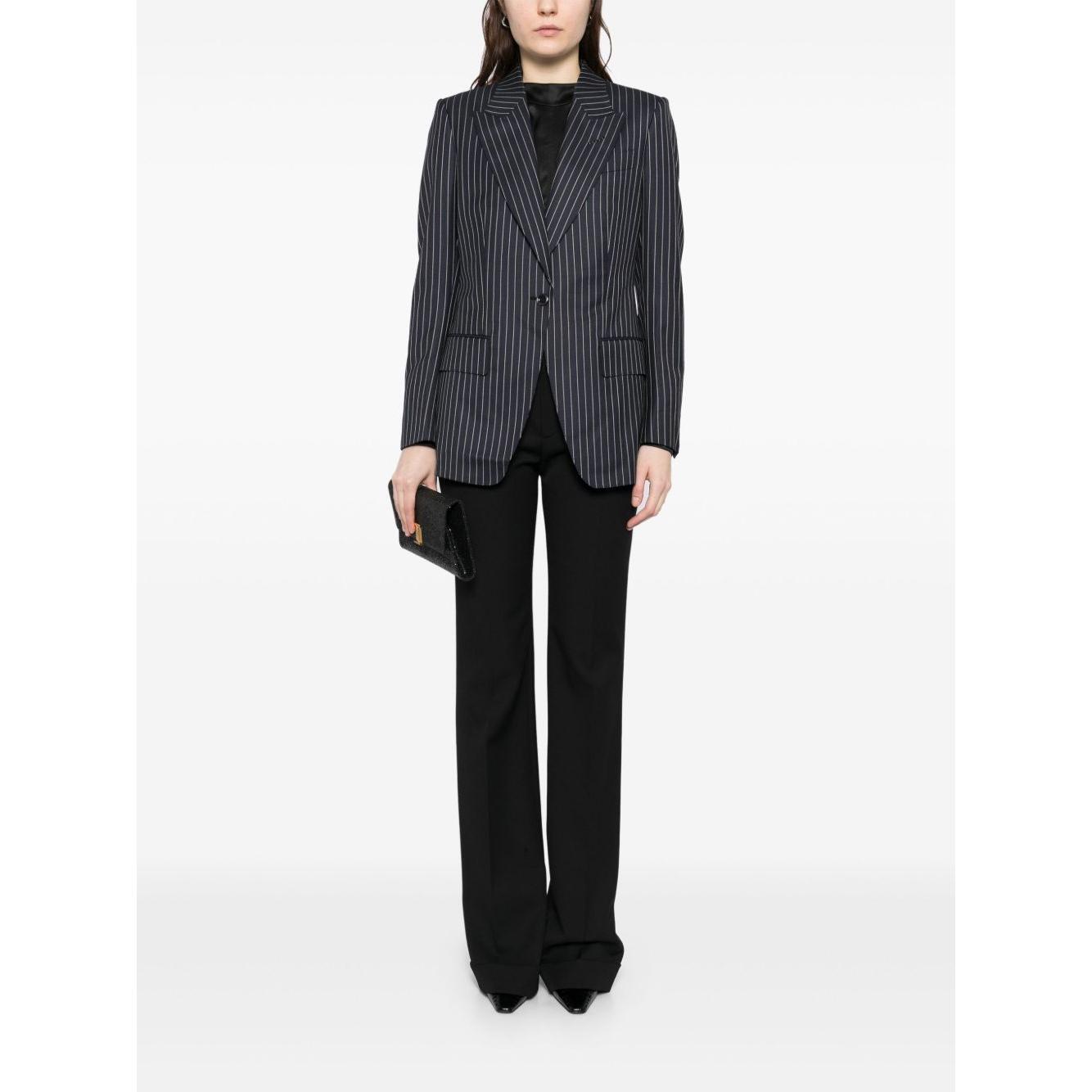 Tom Ford Pinstripe single-breasted blazer GI3005FAX1404ZHBBY-P25