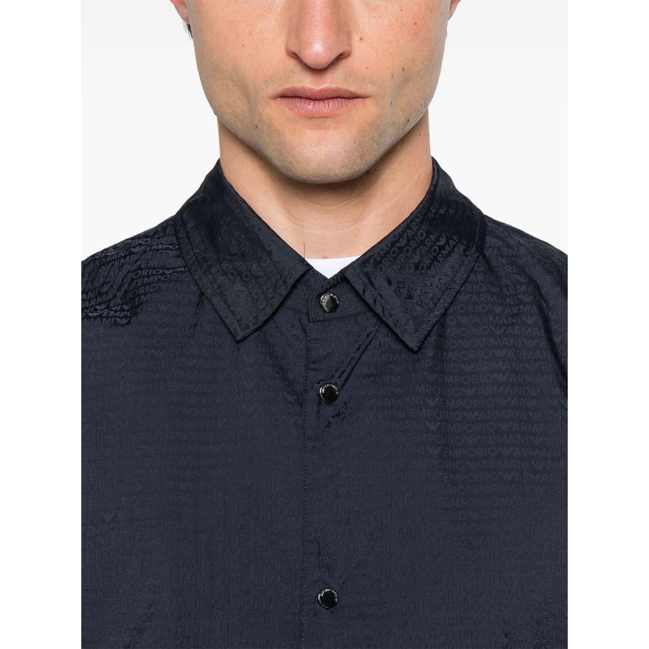 Emporio Armani Blouson with internal nylon bib jacquard all-over lettering EM001003AF15384UB118-P25