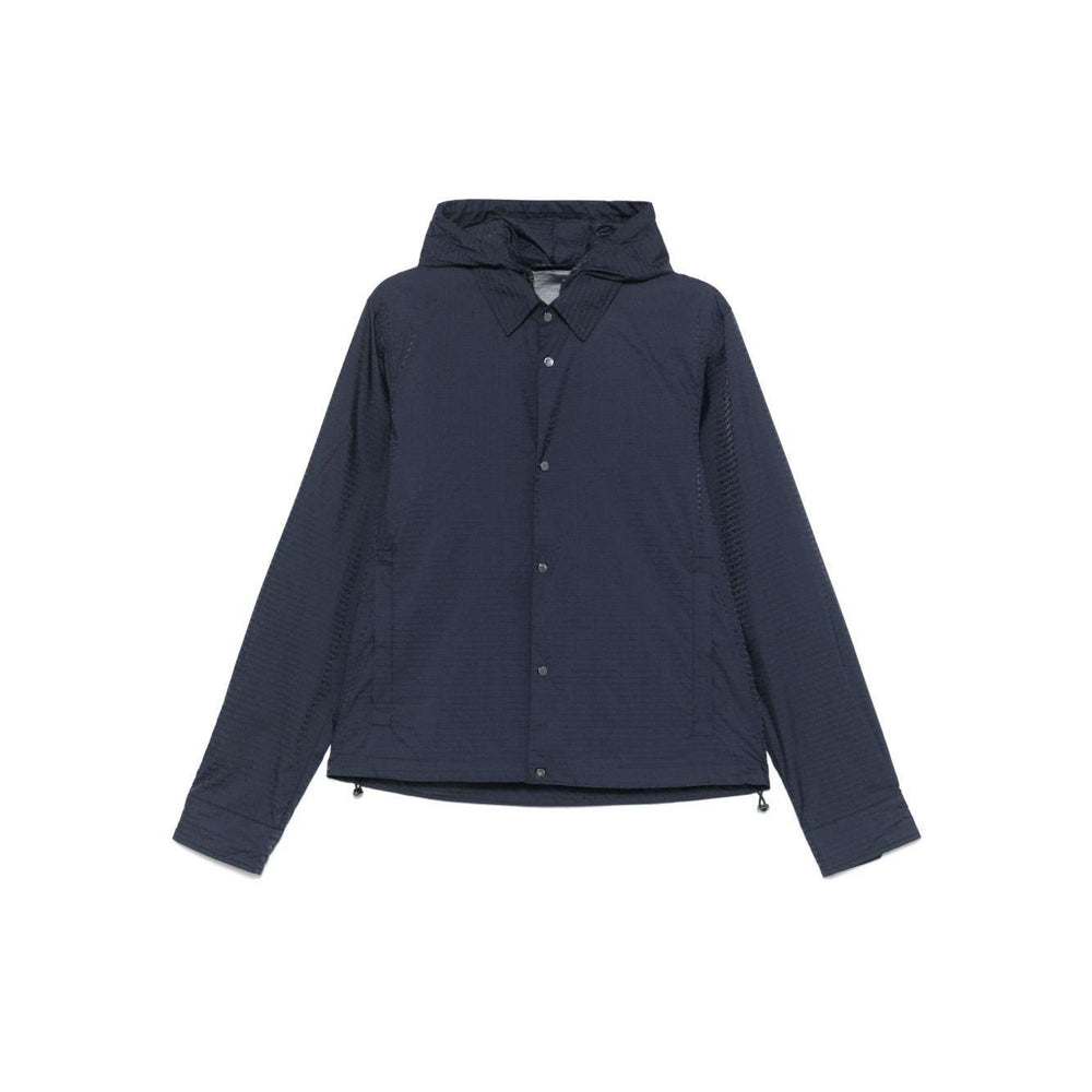 Emporio Armani Blouson with internal nylon bib jacquard all-over lettering EM001003AF15384UB118-P25