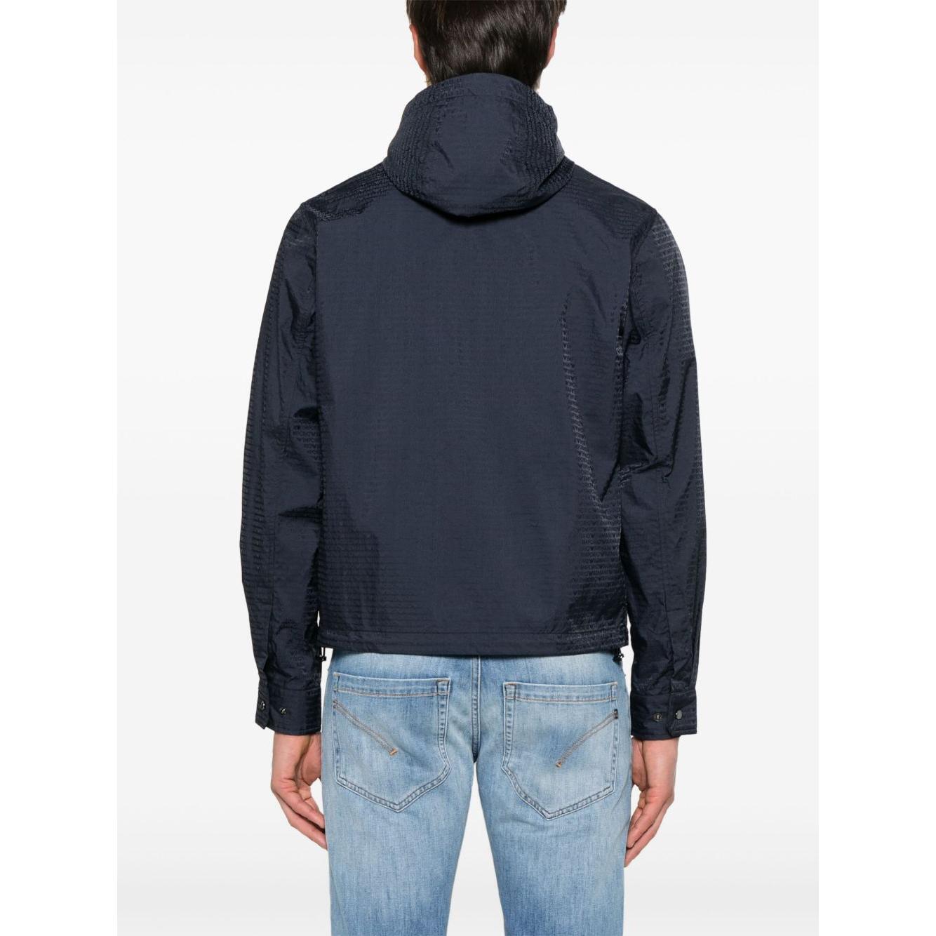 Emporio Armani Blouson with internal nylon bib jacquard all-over lettering EM001003AF15384UB118-P25